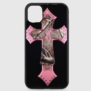 PINK Camo Cross Phone Case